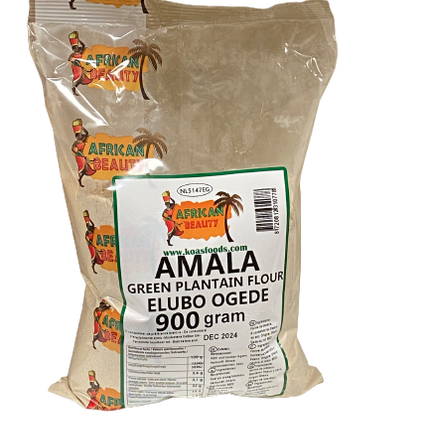 African Beauty Amala Green Plantain Flour Elubo Egede 900 g - Africa Products Shop