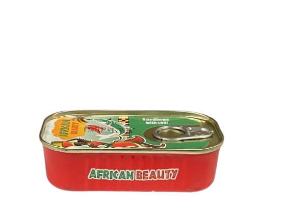African Beauty Sardines Chili 125 g - Africa Products Shop