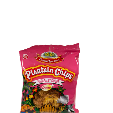 Tropical Gourmet Plantain Chips Natural Sweet Doux 85 g - Africa Products Shop